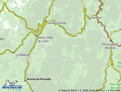 MICHELIN-Landkarte Vallongue - ViaMichelin
