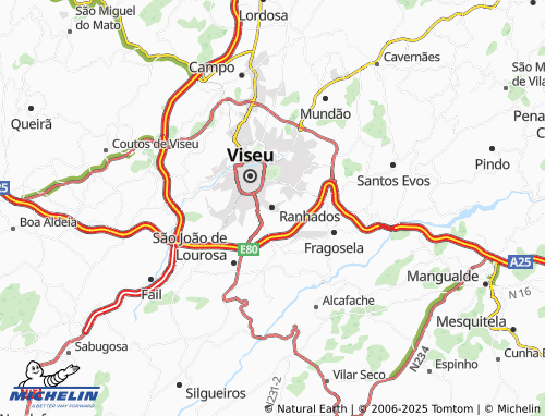 MICHELIN Ranhados map - ViaMichelin