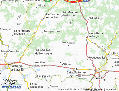 MICHELIN Saint-Vivien map - ViaMichelin