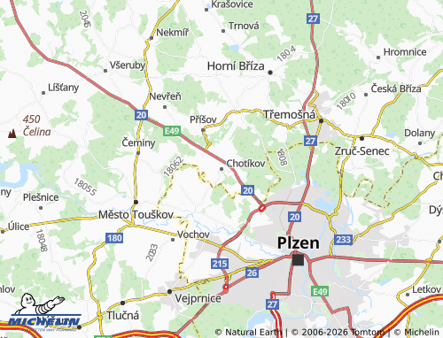 Mapa MICHELIN Chotíkov - ViaMichelin