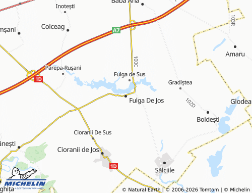 Mappa MICHELIN Fulga De Jos - ViaMichelin