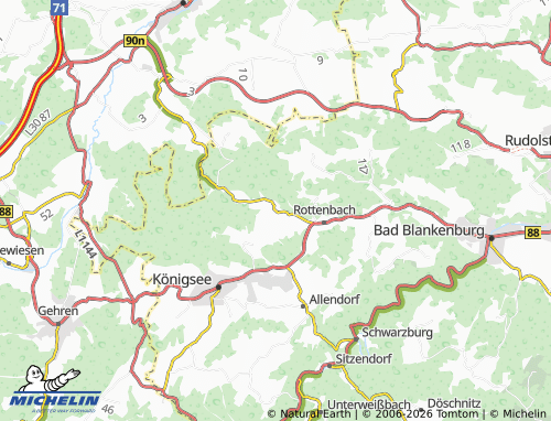 MICHELIN Milbitz bei Rottenbach map - ViaMichelin