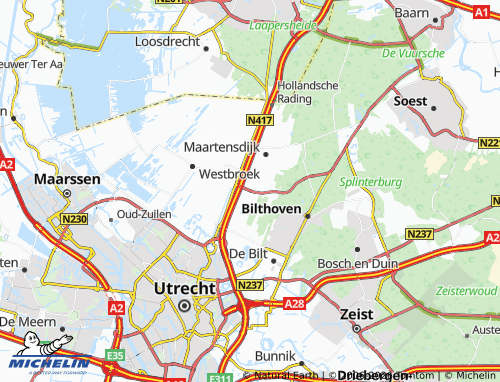 MICHELIN Nieuwe Wetering map - ViaMichelin