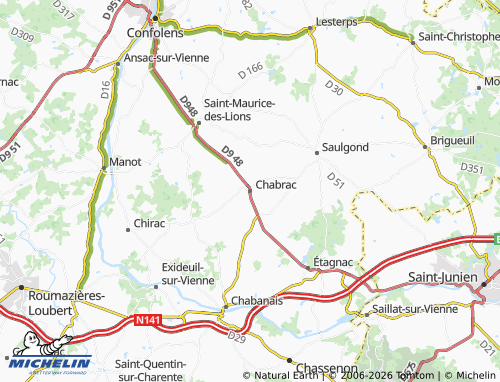 Mapa MICHELIN Chabrac - ViaMichelin