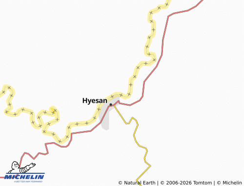 MICHELIN Hyesan map - ViaMichelin