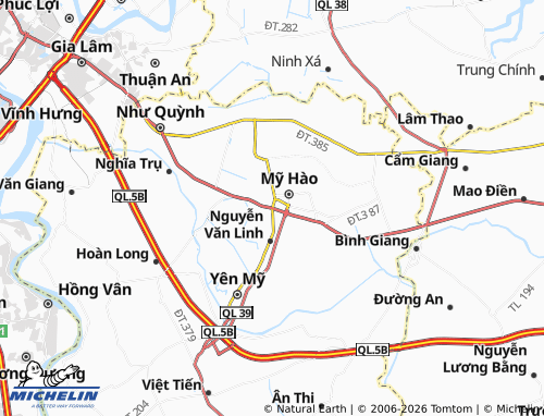 Mapa MICHELIN Mỹ Hào - ViaMichelin