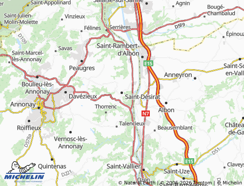 Carte MICHELIN Saint-Désirat - ViaMichelin