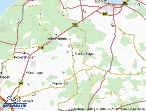 MICHELIN Blankenhagen map - ViaMichelin