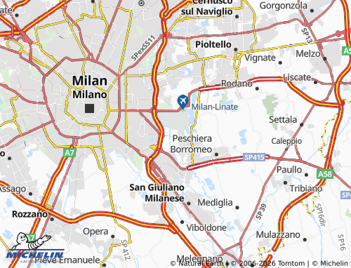 MICHELIN Linate map - ViaMichelin