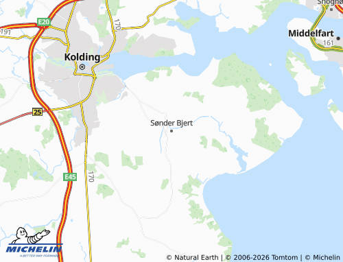 Carte MICHELIN Sønder Bjert - ViaMichelin