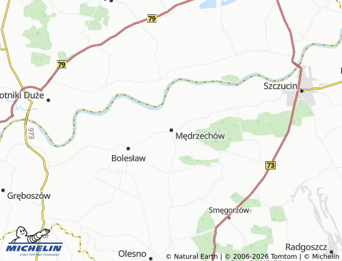 MICHELIN Mędrzechów map - ViaMichelin