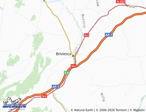 MICHELIN Briviesca map - ViaMichelin