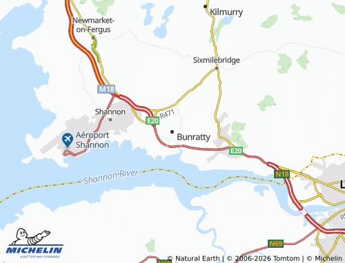 Mappa MICHELIN Bunratty - ViaMichelin