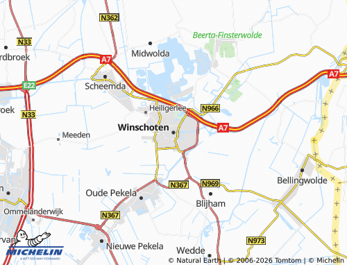 Carte MICHELIN Winschoten - ViaMichelin