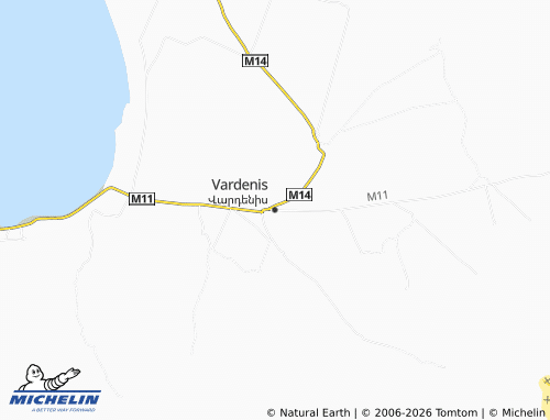 MICHELIN Vardenis map - ViaMichelin