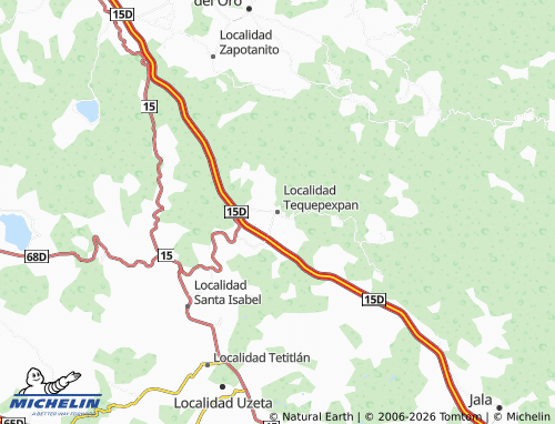 Kaart MICHELIN Localidad Tequepexpan - ViaMichelin