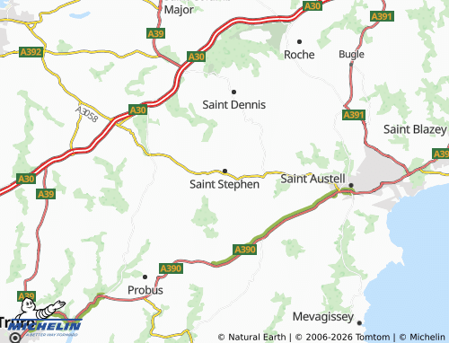 MICHELIN Saint Stephen-In-Brannel map - ViaMichelin
