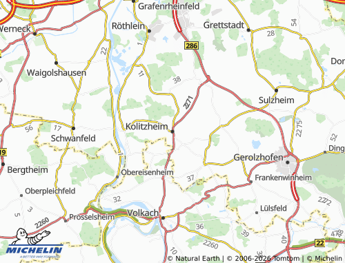 Mapa MICHELIN Kolitzheim - ViaMichelin