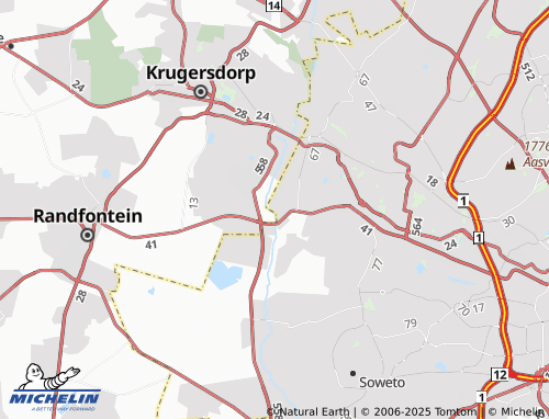 MICHELIN Witpoortjie Extension 28 map - ViaMichelin
