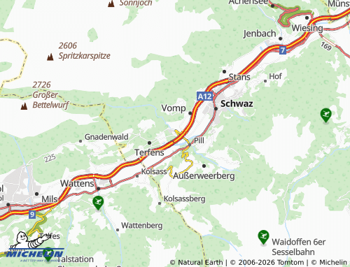 MICHELIN Vomperbach map - ViaMichelin