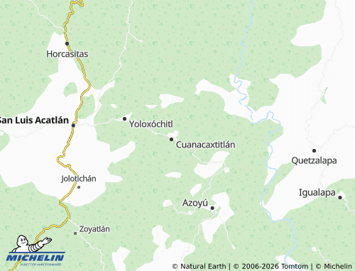 Mappa MICHELIN Santa Cruz, Cuanacaxtitlán - ViaMichelin
