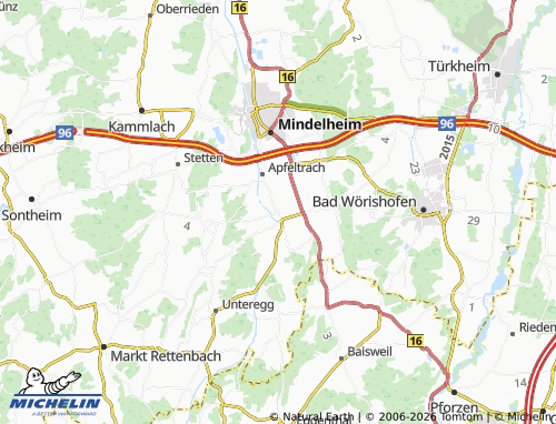 Mappa MICHELIN Dirlewang - ViaMichelin