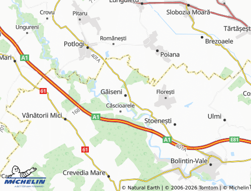 Mappa MICHELIN Găiseni - ViaMichelin