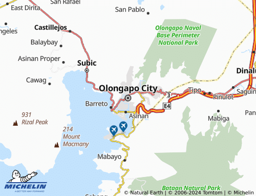 MICHELIN Olongapo City map - ViaMichelin