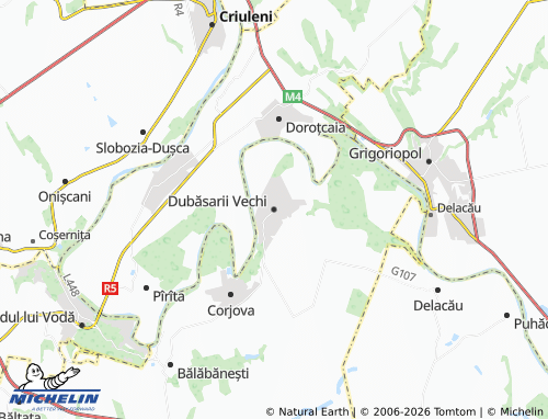 Mapa MICHELIN Dubăsarii Vechi - ViaMichelin