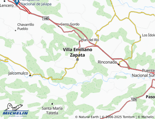 MICHELIN Villa Emiliano Zapata map - ViaMichelin