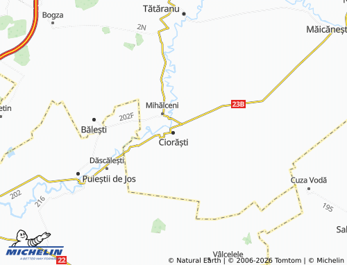 Mappa MICHELIN Ciorăști - ViaMichelin
