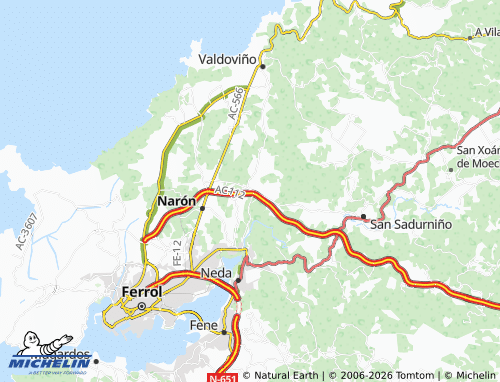 Mapa MICHELIN A Gándara - ViaMichelin