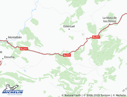 MICHELIN Cañizar del Olivar map - ViaMichelin