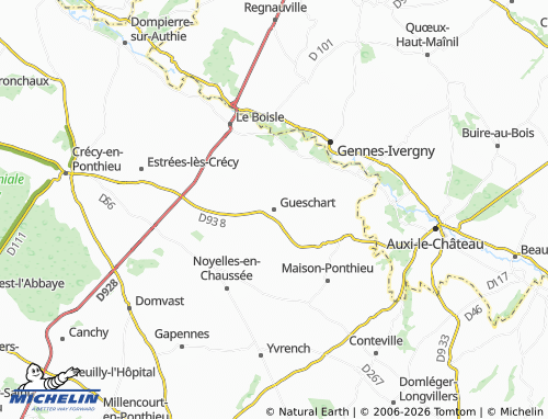Mappa MICHELIN Gueschart - ViaMichelin