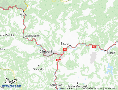 Carte MICHELIN Valea Bistrii - ViaMichelin