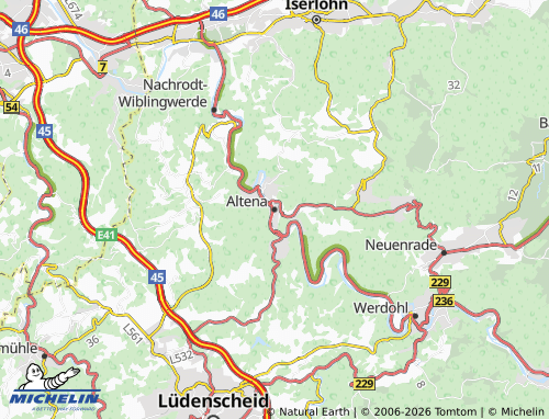 MICHELIN Altena map - ViaMichelin