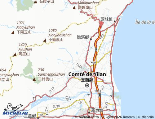 Mappa MICHELIN long tan - ViaMichelin