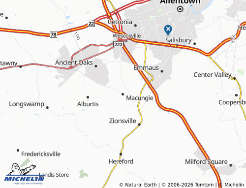 Mappa MICHELIN Macungie - ViaMichelin