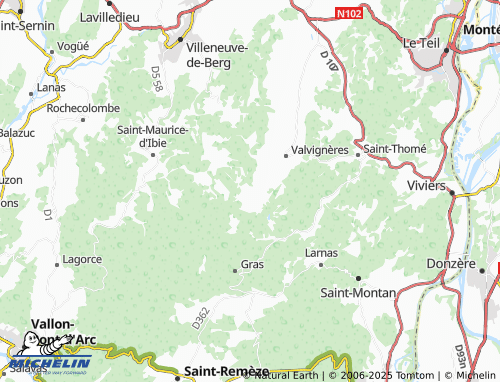 Carte MICHELIN Intras - ViaMichelin