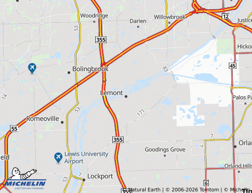 Mapa MICHELIN Lemont - ViaMichelin