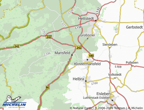 MICHELIN Mansfeld map - ViaMichelin