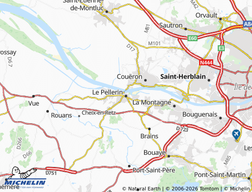 Mapa MICHELIN Le Pellerin - ViaMichelin