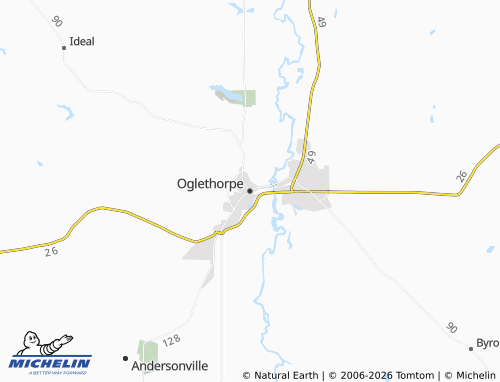 Mappa MICHELIN Oglethorpe - ViaMichelin