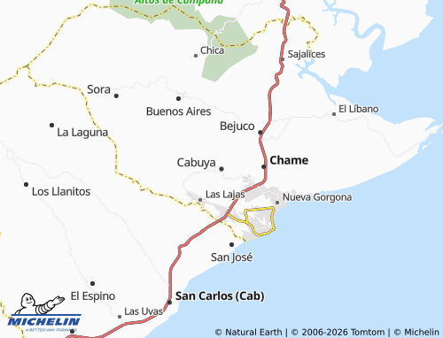 MICHELIN Cabuya map - ViaMichelin