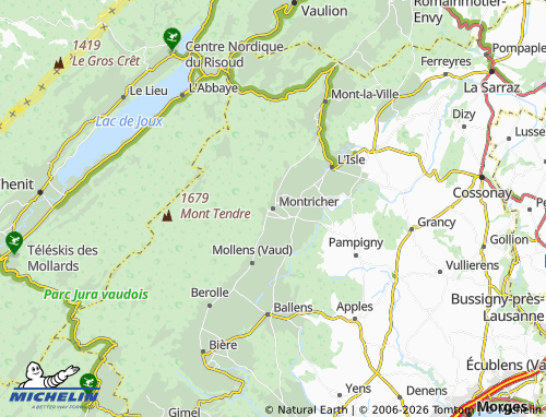 Mappa MICHELIN Montricher - ViaMichelin