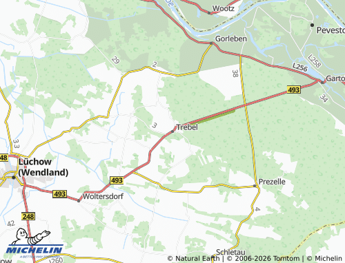 MICHELIN Trebel map - ViaMichelin