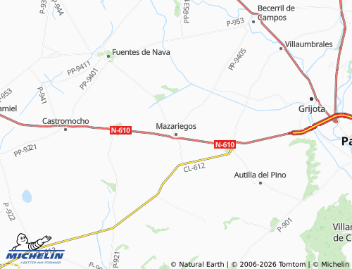 MICHELIN Mazariegos map - ViaMichelin