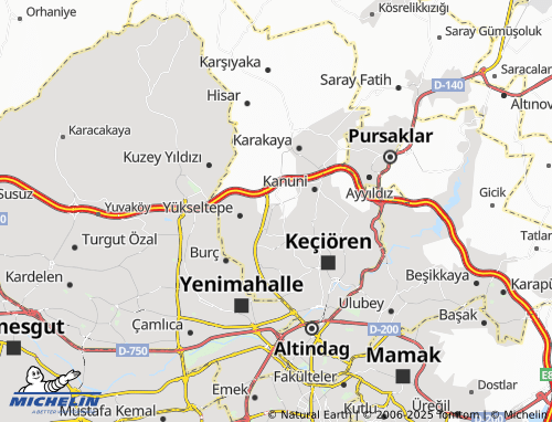 Carte MICHELIN Ovacık - ViaMichelin