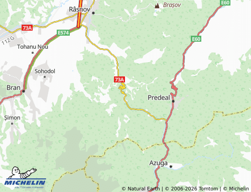 MICHELIN Pârâul Rece map - ViaMichelin