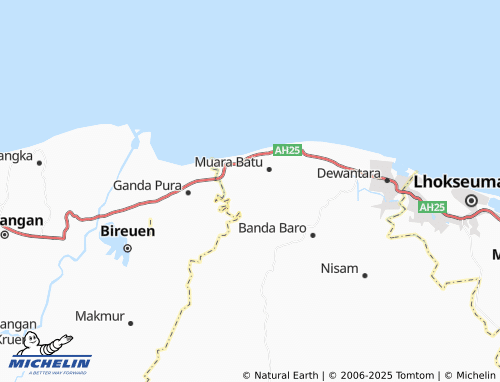 MICHELIN-Landkarte Teupin Banja - ViaMichelin